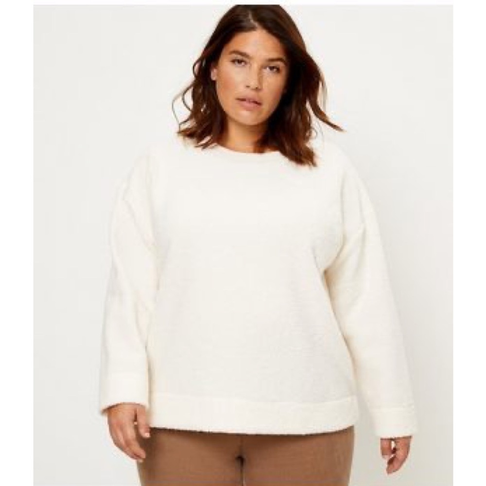 LOFT • Cozy Sherpa Sweatshirt - Picture 2 of 13